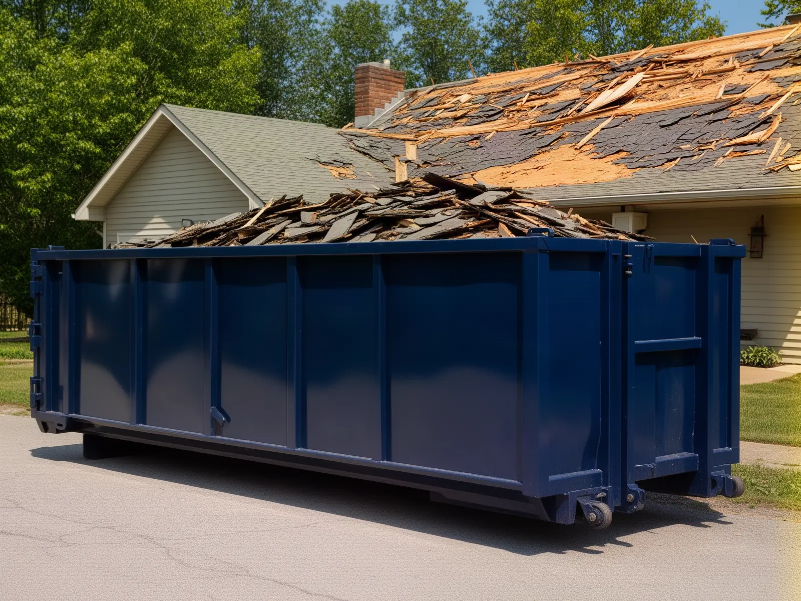 Roll-off dumpster from Moss Lake Dumpster Rental in Cumming, GA